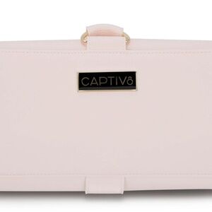 High-Quality Blush Vegan Leather Make - Up Bag, Captiv8